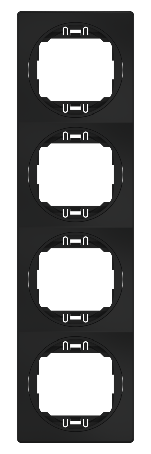 Рамка декоративная CADUCEUS ALING EON, четырёхместная, вертикальная