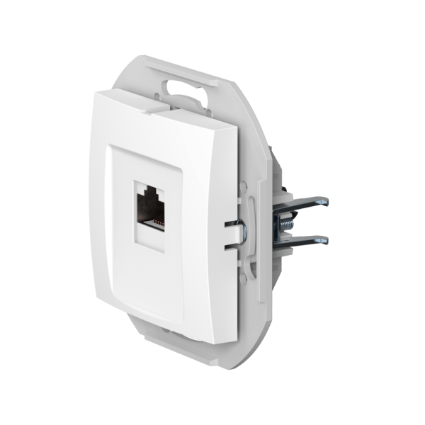 Розетка скрытой установки CADUCEUS ALING PRESTIGE компьютерная с модулем Keystone RJ45 8P8C, cat.6, UTP, механизм