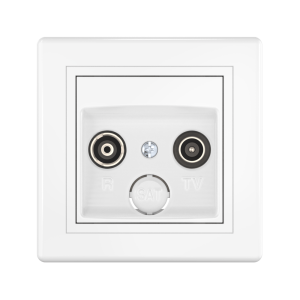 Розетка скрытой установки CADUCEUS ALING PRESTIGE антенная TV/FM, оконечная