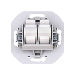 Розетка скрытой установки CADUCEUS ALING PRESTIGE с модулями Keystone 2хRJ12 6P4C, двойная телефонная, механизм