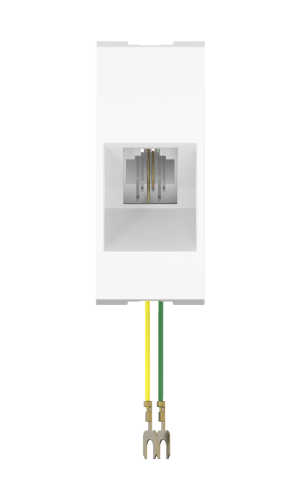Встраиваемая модульная телефонная розетка CADUCEUS ALING MODE RJ12 6P2C, механизм