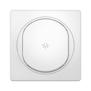 Выключатель скрытой установки CADUCEUS ALING EON, кнопочный, с символом «Свет», 10АХ, 250В~