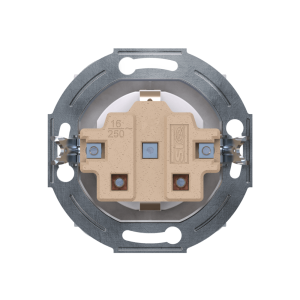 Розетка скрытой установки CADUCEUS ALING PRESTIGE, с заземлением, со шторками, с керамическим основанием, 16А, 250В~, механизм