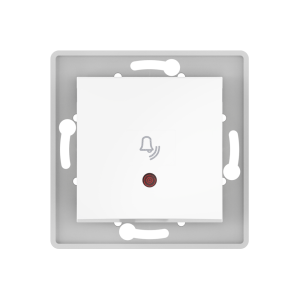 Выключатель скрытой установки CADUCEUS ALING PRESTIGE кнопочный, звонок, с индикацией, 10А, 250В~, механизм