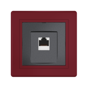 Розетка скрытой установки CADUCEUS ALING PRESTIGE компьютерная с модулем Keystone RJ45 8P8C cat.6, FTP