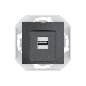 Розетка скрытой установки CADUCEUS ALING PRESTIGE с модулем Keystone USB 2.0 тип А-А, 250В~, механизм