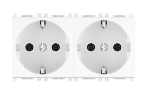 Розетка CADUCEUS ALING EXPERIENCE электрическая, двухместная, модульная, для скрытой проводки, механизм, 16А, 250 В~