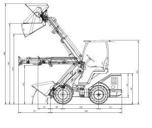 Шарнирно-сочлененный минипогрузчик Taian DY620