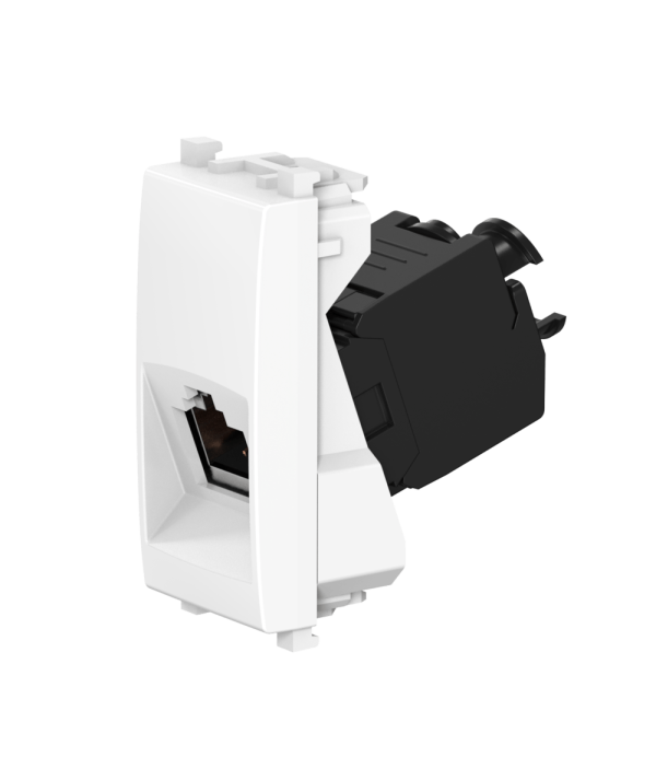 Розетка CADUCEUS ALING EXPERIENCE компьютерная, с модулем Keystone RJ45 8P8C cat.6, FTP, модульная, для скрытой проводки, механизм