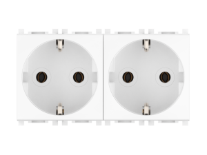 Розетка CADUCEUS ALING EXPERIENCE электрическая, двухместная, модульная, для скрытой проводки, механизм, 16А, 250 В~