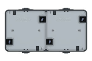 Розетка электрическая двухместная горизонтальная CADUCEUS ALING PROTECTA для открытой проводки, без шторок, с крышкой, 16А, 250В~