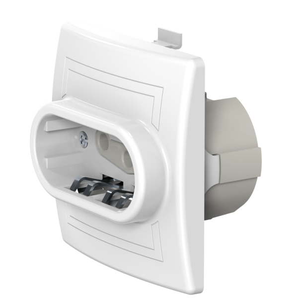 Розетка скрытой установки CADUCEUS ALING PRESTIGE, трёхполюсная, с керамическим основанием, 16А, 440В~