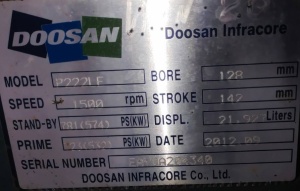 Дизельный генератор Doosan 500 квт наработка 110 моточасов