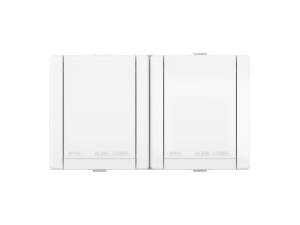 Розетка электрическая двухместная CADUCEUS ALING POWER для открытой проводки, без шторок, с крышкой, 16А, 250В~