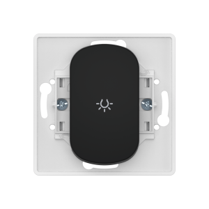 Выключатель скрытой установки CADUCEUS ALING EON, кнопочный с узкой клавишей, с символом «Свет», 10АХ, 250В~, механизм