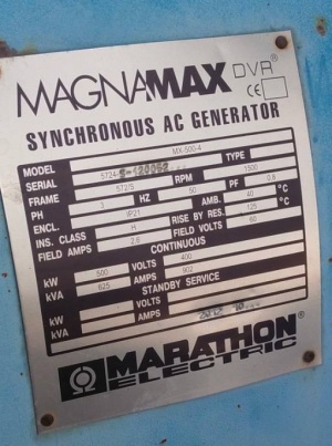 Дизельный генератор Doosan 500 квт наработка 110 моточасов