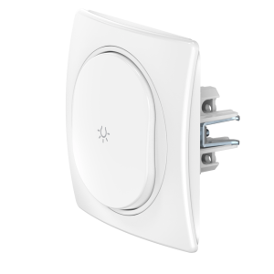 Выключатель скрытой установки CADUCEUS ALING EON, кнопочный, с символом «Свет», 10АХ, 250В~