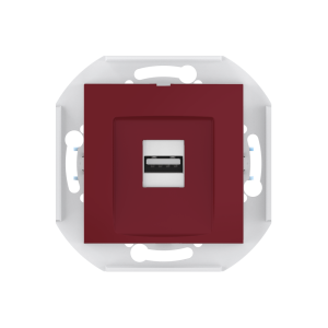 Розетка скрытой установки CADUCEUS ALING PRESTIGE с модулем Keystone USB 2.0 тип А-А, 250В~, механизм