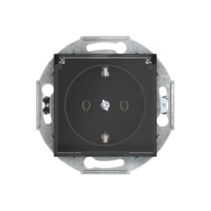 Розетка скрытой установки CADUCEUS ALING PRESTIGE, с заземлением, без шторок, с крышкой, с керамическим основанием, 16А, 250В~, механизм