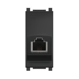 Розетка CADUCEUS ALING EXPERIENCE телефонная, с модулем Keystone RJ12 6P4C cat.3, модульная, для скрытой проводки, механизм