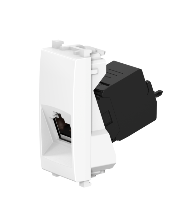 Розетка CADUCEUS ALING EXPERIENCE компьютерная, с модулем Keystone RJ45 8P8C cat.6A, FTP, модульная, экранированная