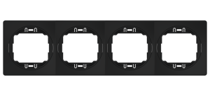 Рамка декоративная CADUCEUS ALING EON, четырёхместная, горизонтальная