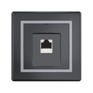 Розетка скрытой установки CADUCEUS ALING PRESTIGE компьютерная с модулем Keystone RJ45 8P8C, cat.6A, S/FTP