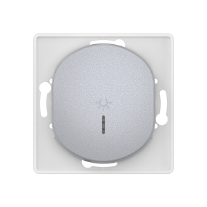 Выключатель скрытой установки CADUCEUS ALING EON, кнопочный, с символом «Свет», с индикацией, 10АХ, 250В~, механизм
