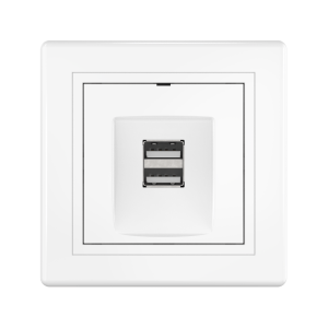 Розетка скрытой установки CADUCEUS ALING PRESTIGE двойная, USB, тип А, для зарядки устройств, 2,1А, 5В=, 250В~