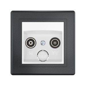 Розетка скрытой установки CADUCEUS ALING PRESTIGE антенная TV/FM, оконечная