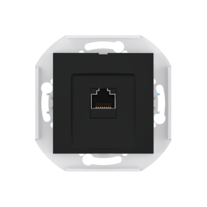 Розетка скрытой установки CADUCEUS ALING PRESTIGE компьютерная с модулем Keystone RJ45 8P8C, cat.6, FTP, механизм