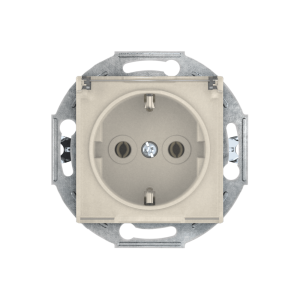 Розетка скрытой установки CADUCEUS ALING PRESTIGE, с заземлением, без шторок, с крышкой, с керамическим основанием, 16А, 250В~, механизм