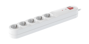 Удлинитель CADUCEUS ALING с выключателем, 5х16А, 1,5м, 250В~ с защитой от перенапряжения