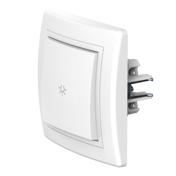 Выключатель скрытой установки CADUCEUS ALING PRESTIGE кнопочный, свет, 10АХ, 250В~