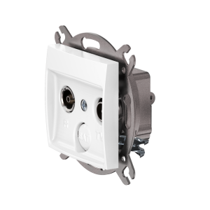 Розетка скрытой установки CADUCEUS ALING PRESTIGE антенная TV/FM, проходная, механизм