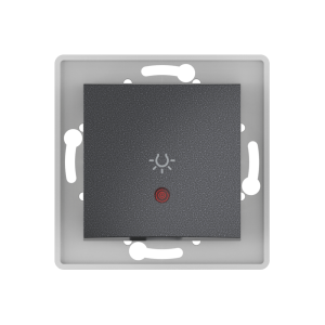 Механизм встраиваемого кнопочного выключателя CADUCEUS ALING PRESTIGE с символом «Свет», с индикацией, 10АХ, 250В~