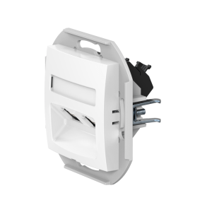 Розетка скрытой установки CADUCEUS ALING PRESTIGE двойная компьютерная с модулями Keystone RJ45 8P8C, cat.6, UTP, механизм