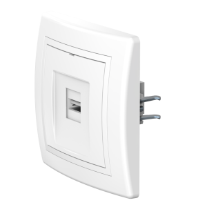 Розетка скрытой установки CADUCEUS ALING PRESTIGE с модулем Keystone USB 2.0 тип А-А, 250В~