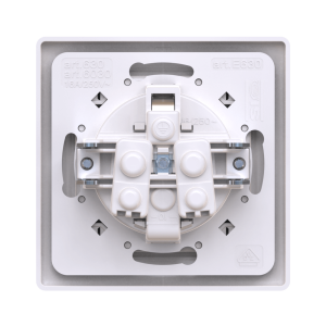 Встраиваемая розетка CADUCEUS ALING PRESTIGE с заземлением, без шторок, с крышкой, с пластиковым основанием, 16А, 250В~