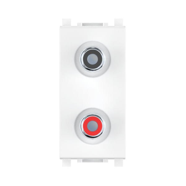 Антибактериальная аудио розетка 2хRCA CADUCEUS ALING EXPERIENCE для скрытой проводки