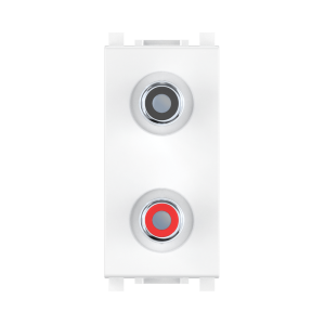 Антибактериальная аудио розетка 2хRCA CADUCEUS ALING EXPERIENCE для скрытой проводки