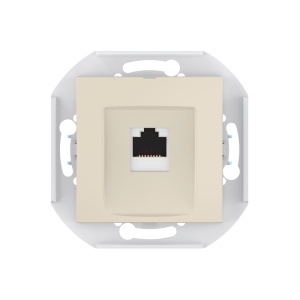 Розетка скрытой установки CADUCEUS ALING PRESTIGE компьютерная с модулем Keystone RJ45 8P8C, cat.6A, S/FTP, механизм