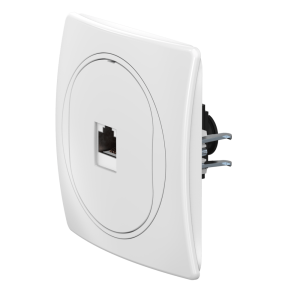 Встраиваемая компьютерная розетка CADUCEUS ALING EON с модулем Keystone RJ45 8P8C, cat.6, FTP