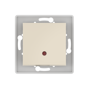 Выключатель скрытой установки CADUCEUS ALING PRESTIGE одноклавишный, перекрёстный, с индикацией, 10АХ, 250В~, механизм