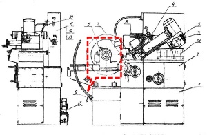 Бабка от заточного станка 3Д692, 3Е692 (Визас)