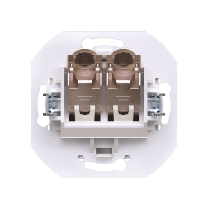 Розетка скрытой установки CADUCEUS ALING PRESTIGE двойная, компьютерная с модулями Keystone RJ45 8P8C, cat.5e, FTP, механизм