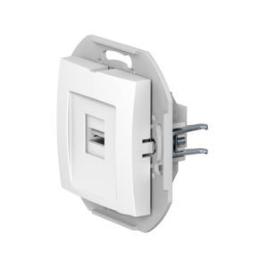 Розетка скрытой установки CADUCEUS ALING PRESTIGE с модулем Keystone USB 2.0 тип А-А, 250В~, механизм