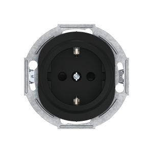 Механизм розетки скрытой установки CADUCEUS ALING EON с заземлением, со шторками, с керамическим основанием, 16А, 250В~