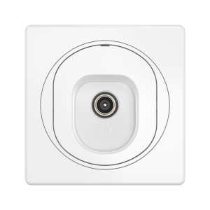 Антенная одиночная TV розетка скрытой установки CADUCEUS ALING EON