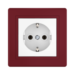 Розетка скрытой установки CADUCEUS ALING PRESTIGE, с заземлением без шторок, с керамическим основанием, 16А, 250В~